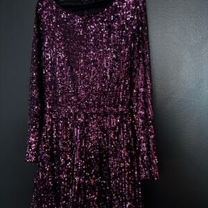 Zunie Sparkling Purple Sequin Romper size 7